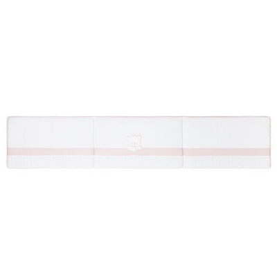 Protector para cuna  de 60cm. Teddy rosa