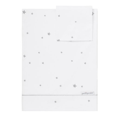 Juego de sábanas 70x120cm Teddy gris