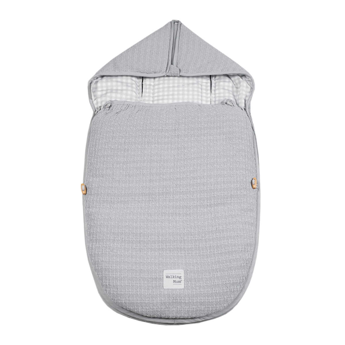 1120800087 Saco capazo 2 en 1 I love vichy gris - Imagen 1