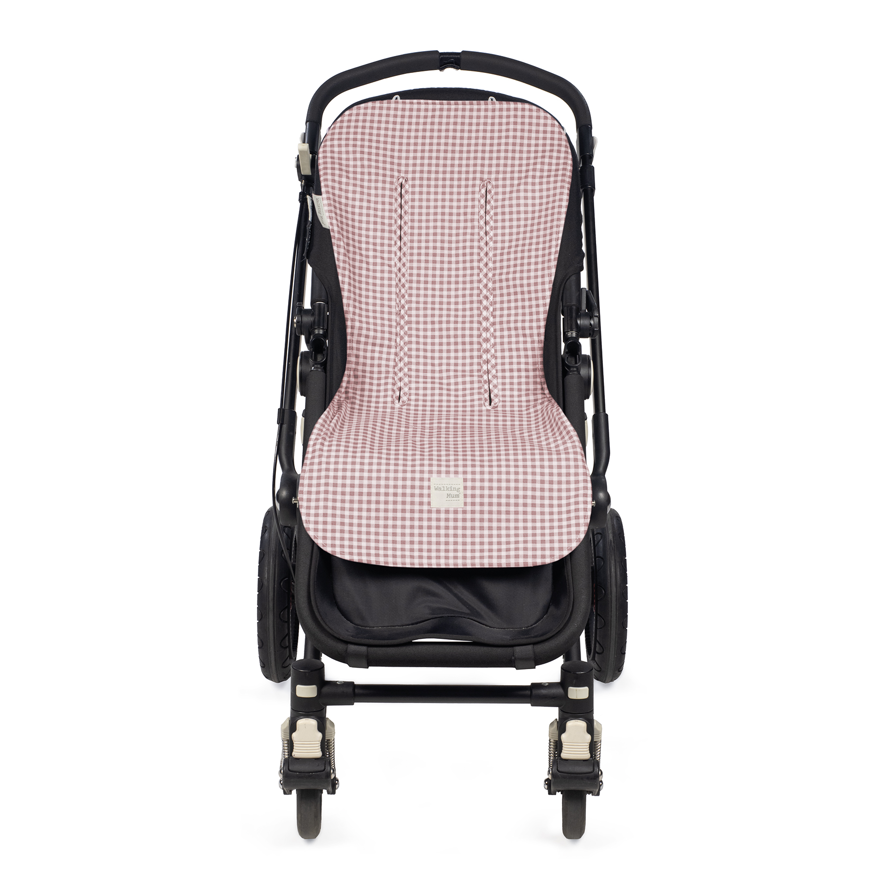 1120800315_a Colchoneta para silla universal I love vichy rosa - Imagen 1