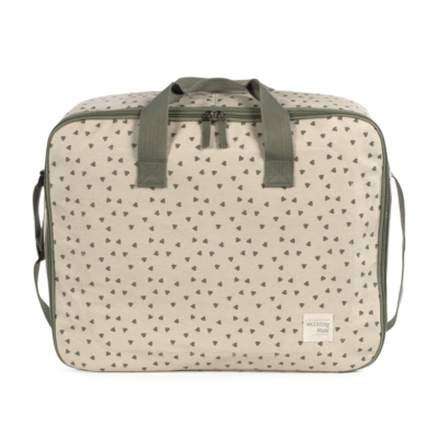 Maleta para el hospital corazones Poppy musgo