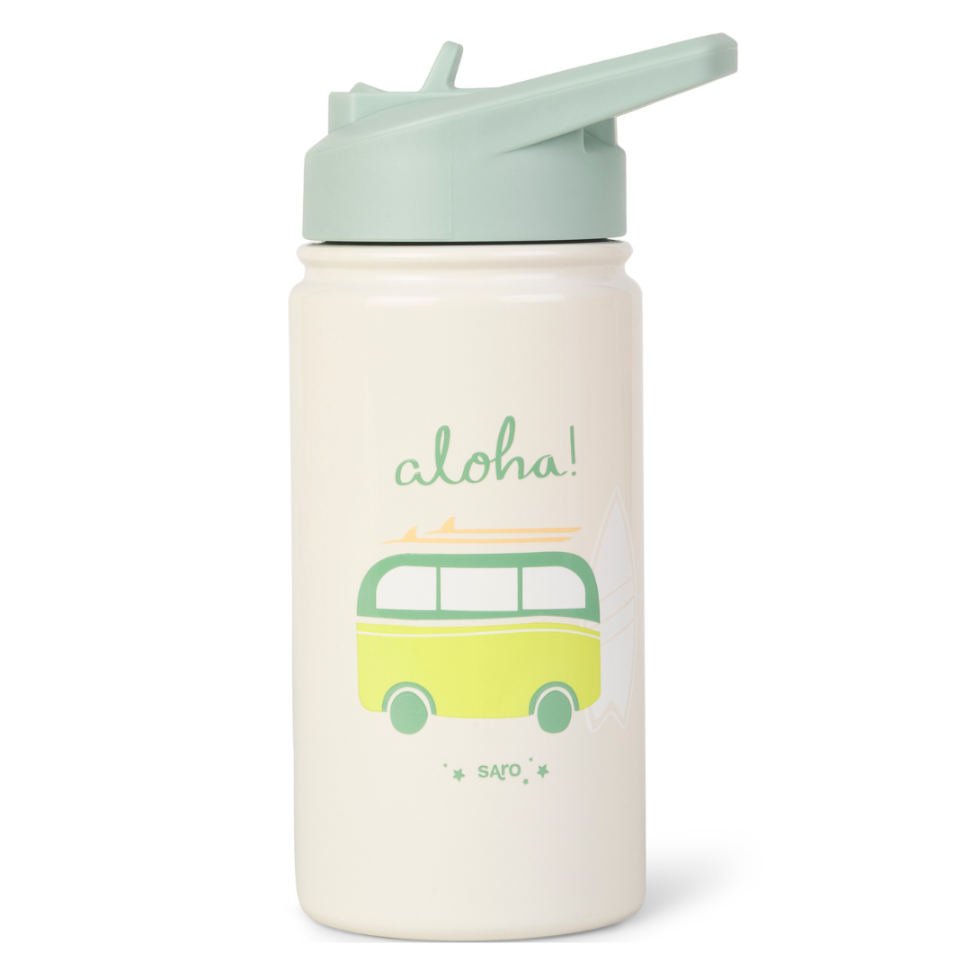 botellas de agua Saro (4) Botella térmica con pajita 350ml. Aloha - Imagen 1