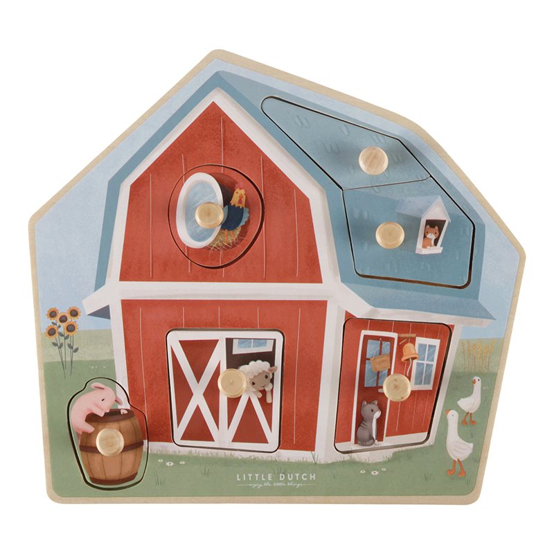0025520_little-dutch-wooden-puzzle-little-farm-little-farm-0 Puzzle de madera pequeña granja - Imagen 1