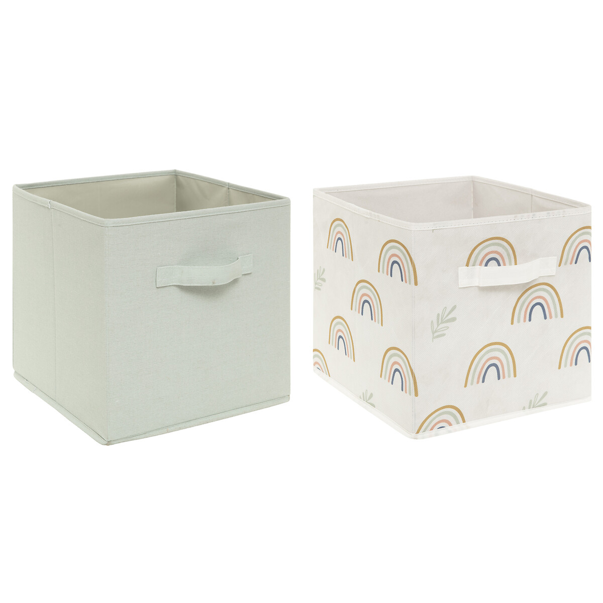04W061374A Set de dos cajas de almacenaje arcoiris - Imagen 1