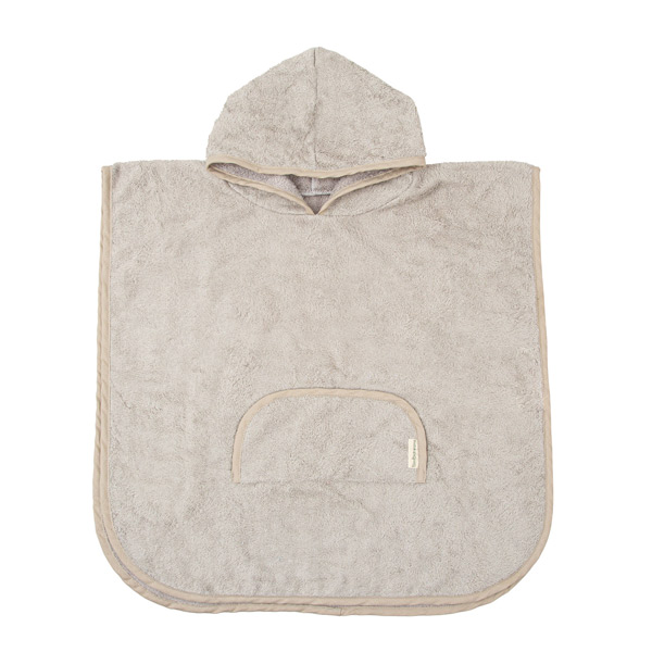 073000GB Poncho de baño Basics Gris Beige - Imagen 1