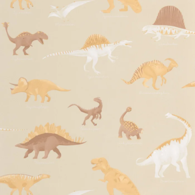 Papel pintado Les Mini Mondes - Jurassic Beige