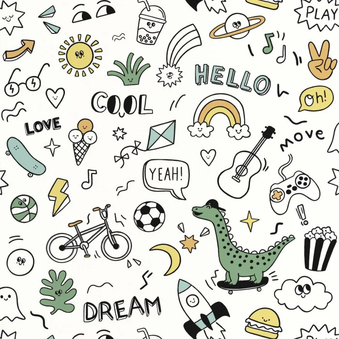 105834527 Papel pintado Les Mini Mondes - Stickers infantiles - Imagen 1
