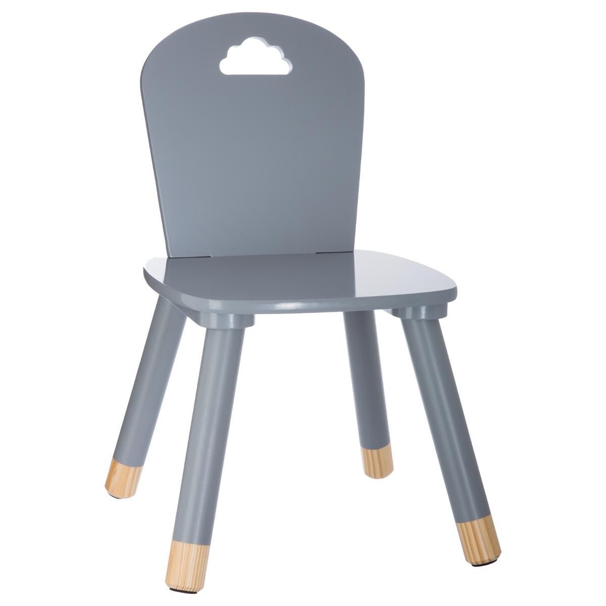 127153C Silla de madera infantil gris - Imagen 1