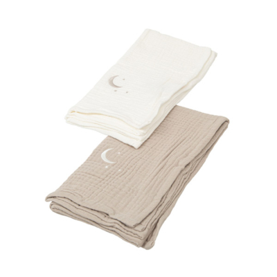 Pack de dos gasas blanco-lino