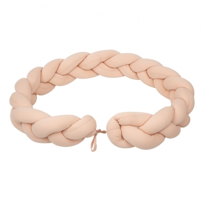 Protector de cuna trenza Basics Rosa empolvado