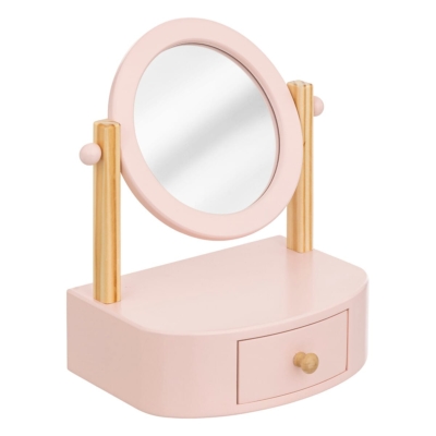 Tocador infantil rosa con espejo