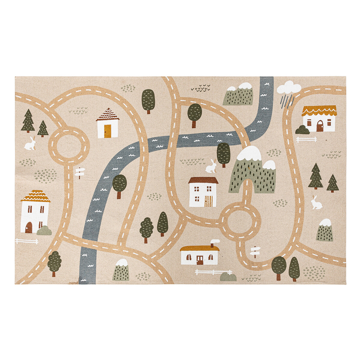 04W088092A Alfombra infantil rectangular carreteras - Imagen 1