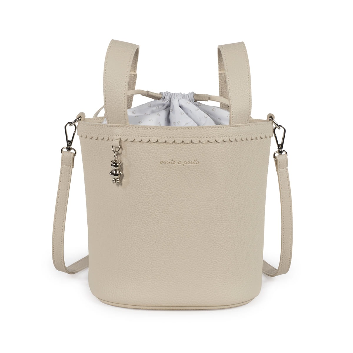 1120900460_a-1 Bolso bucket Icon Cream - Imagen 1