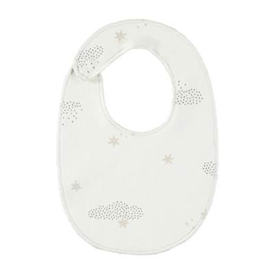 pack de dos baberos Starry night blanco