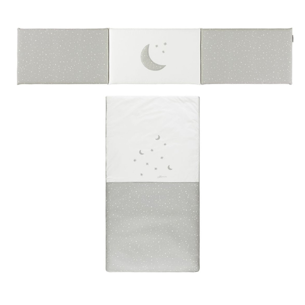 Diseño sin título (14) Colcha+protector de 60x120cm. Cosmos gris - Imagen 1