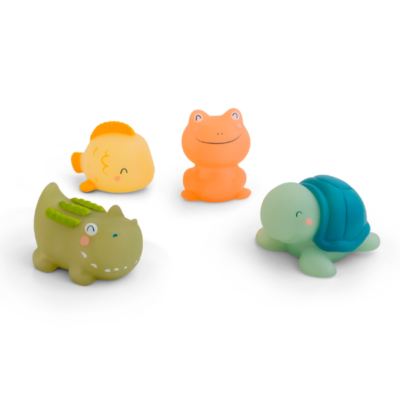 Set de 4 juguetes de baño termosensibles Tropicool