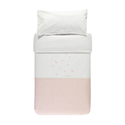 Funda nórdica para cuna Cosmos rosa
