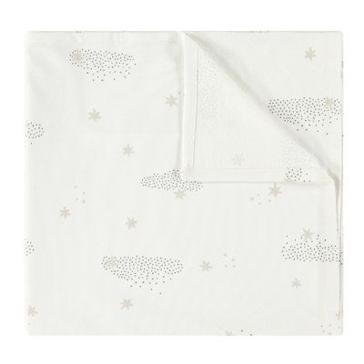 Muselina de punto Starry night blanco