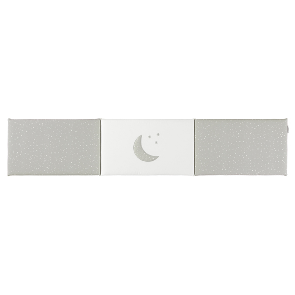 Protector-Cosmos-Gris Protector para cuna de 60cm. Cosmos gris - Imagen 1