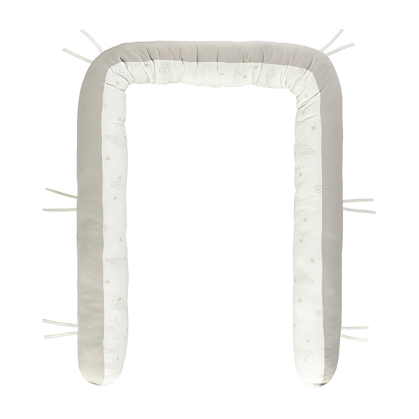 Rulo-cuna-Starry---babyclic Rulo protector para cuna Starry night blanco - Imagen 1
