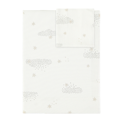 Juego de sábanas para minicuna Starry night blanco