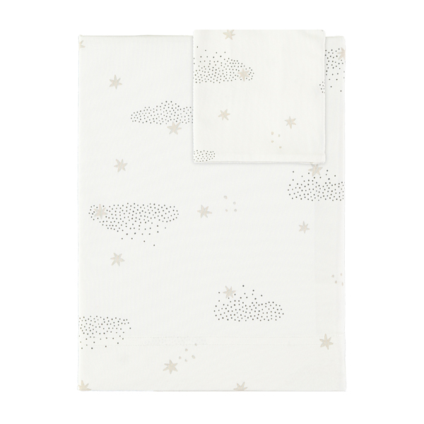Sábanas-Starry---babyclic Juego de sábanas 60x120cm Starry night blanco - Imagen 1