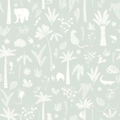 Papel pintado Érase una vez Poetic Jungle Bleu lagon