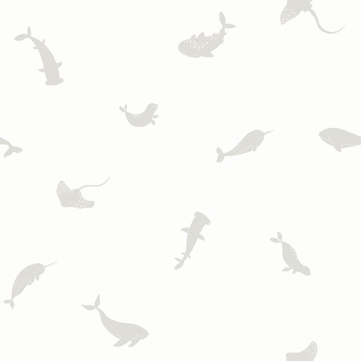 CASADECO_200809229 Papel pintado Érase una vez Poetic Sea Gris baleine - Imagen 1