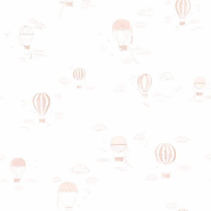 CASADECO_200854334 Papel pintado Érase una vez Balloons in the Clouds Rose blush - Imagen 1
