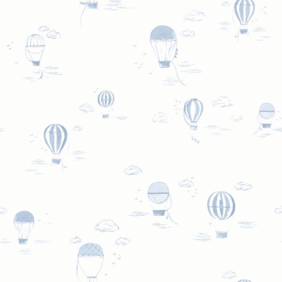 Papel pintado Érase una vez Balloons in the Clouds Bleu doux
