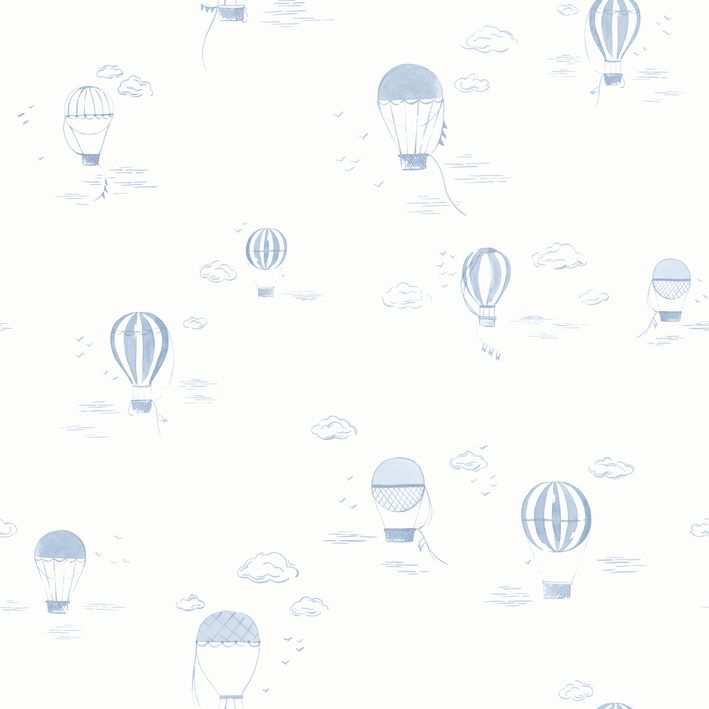 CASADECO_200856666 Papel pintado Érase una vez Balloons in the Clouds Bleu doux - Imagen 1