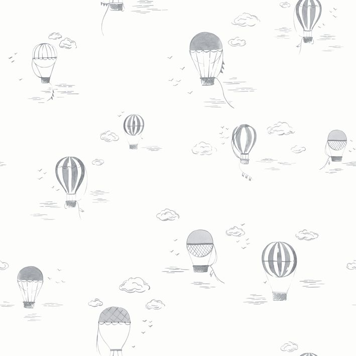 CASADECO_200859808 Papel pintado Érase una vez Balloons in the Clouds Anthracite - Imagen 1