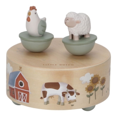 Caja de música pequeña granja