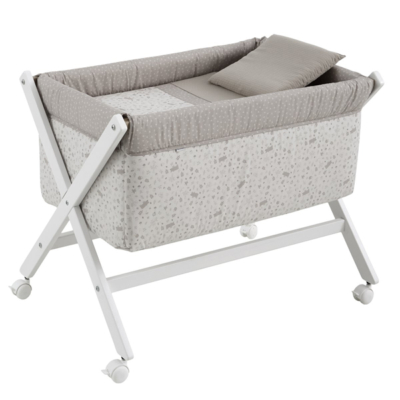 Minicuna de madera blanca Abete beige