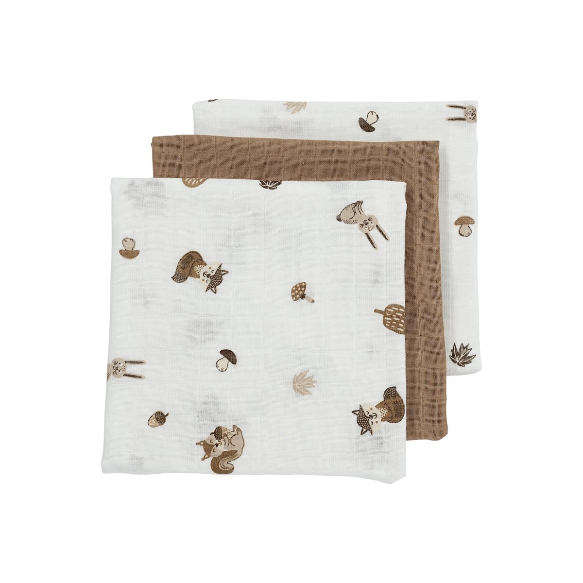 54746.jpg Pack de 3 muselinas 70x70cm Forest Animals Tofee - Imagen 1