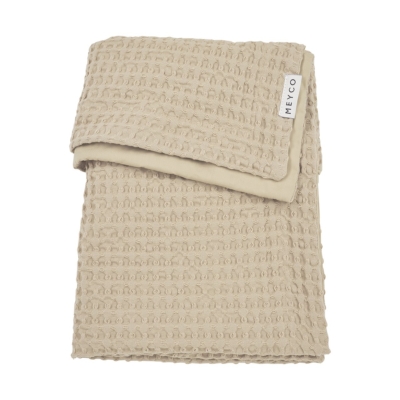 Manta minicuna entretiempo 100x75cm Waffle Sand