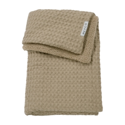 Manta minicuna entretiempo 100x75cm Waffle Taupe