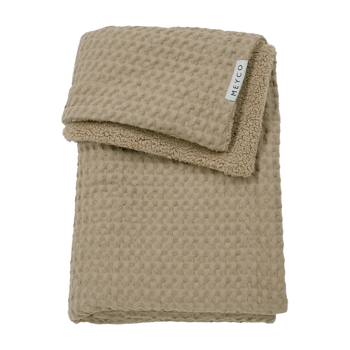 54799.jpg Manta minicuna entretiempo 100x75cm Waffle Taupe - Imagen 1