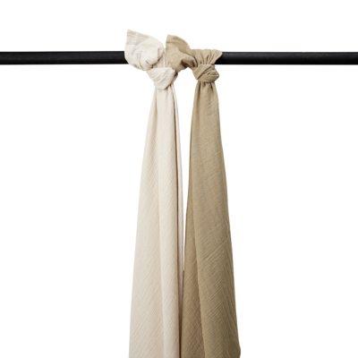 Pack de 2 muselinas 120x120cm Soft Sand Taupe