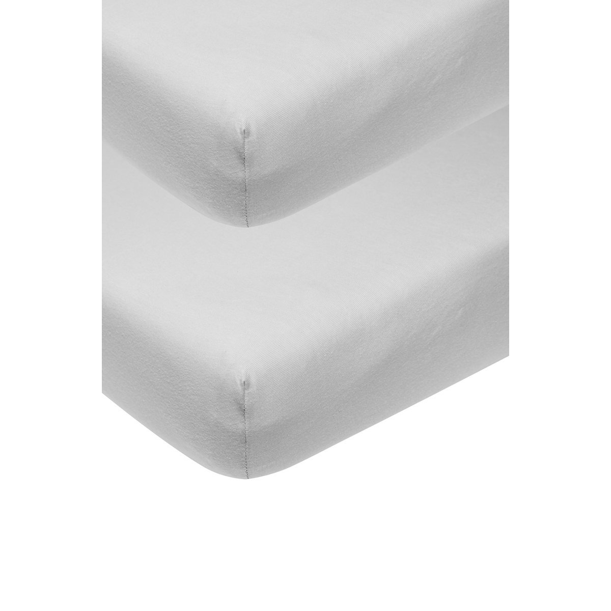 54844.jpg Pack de 2 sábanas bajeras ajustables para cuna 60x120cm Light Grey - Imagen 1