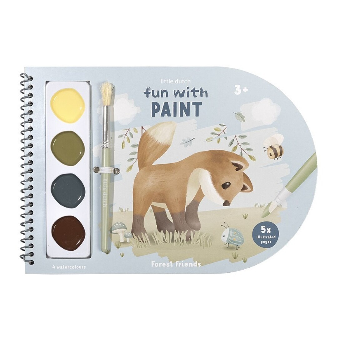 T8KY00017347 Libro de acuarelas para colorear Forest Friends - Imagen 1