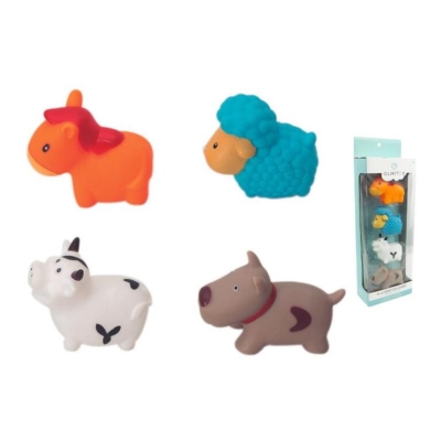 Pack de 4 juguetes de baño Farm