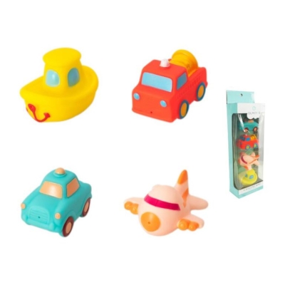 Pack de 4 juguetes de baño Vehículos