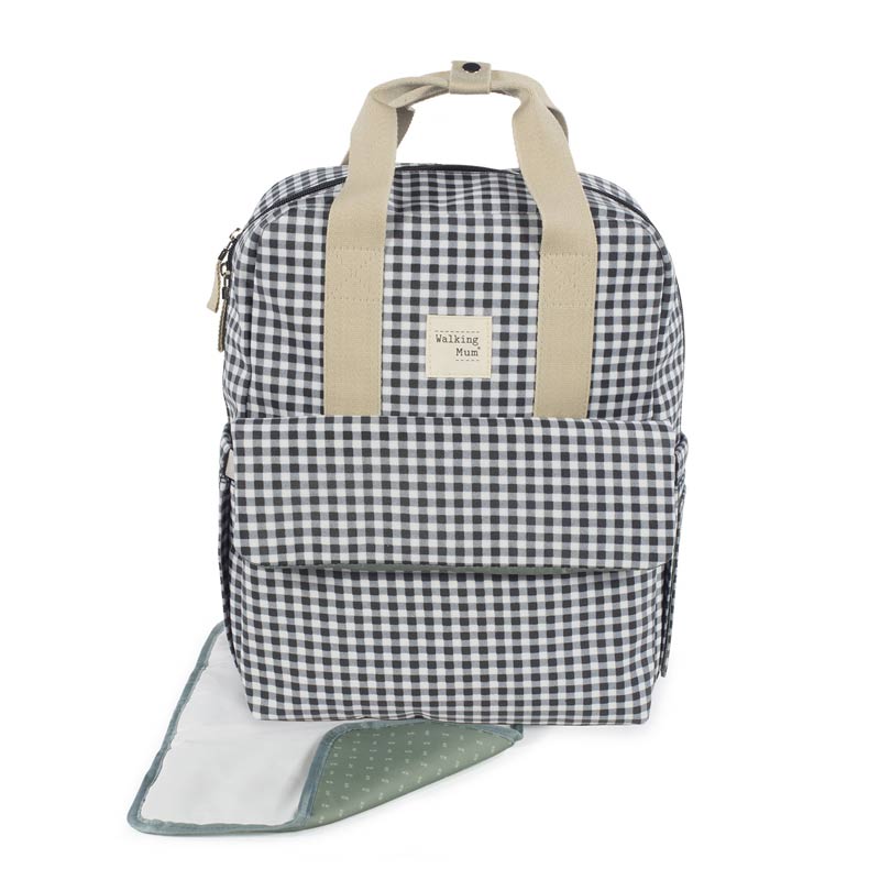 1120800446_a Mochila maternal I Love Vichy Negro - Imagen 1