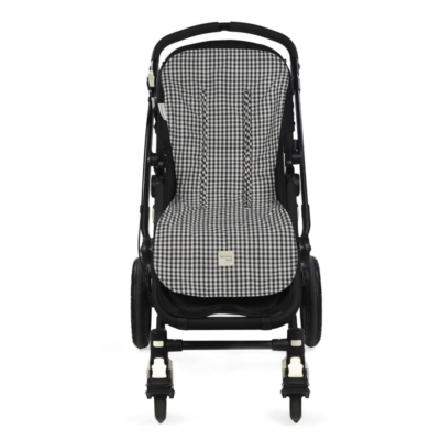 Colchoneta para silla universal I Love Vichy Negro