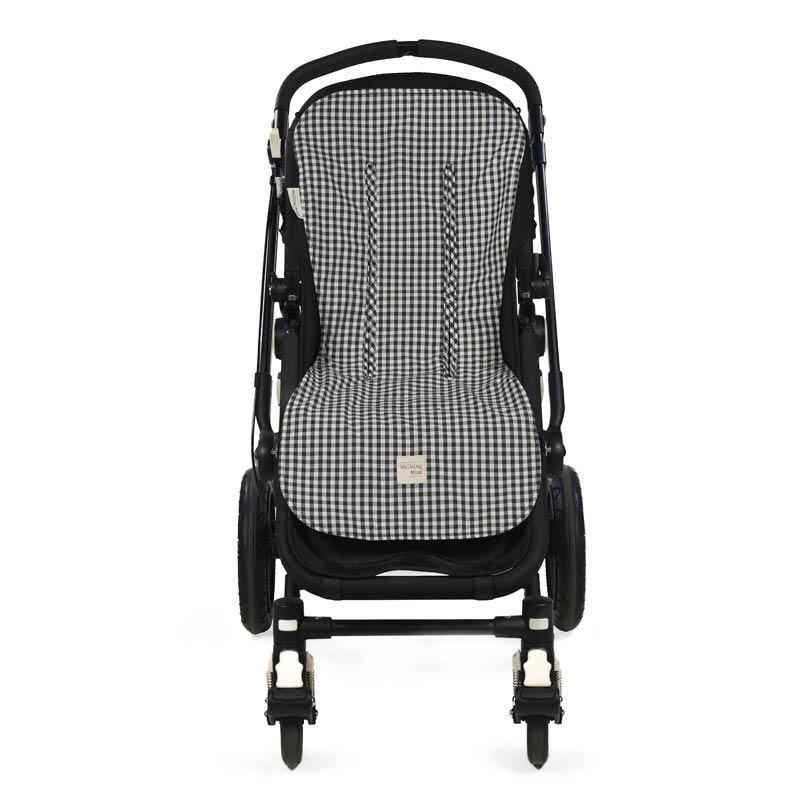 1120800457_a Colchoneta para silla universal I Love Vichy Negro - Imagen 1