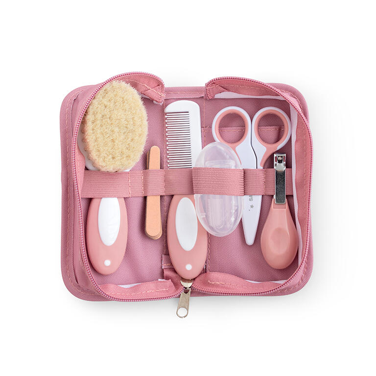 39457_1 Estuche 7 piezas de aseo para bebé rosa - Imagen 1