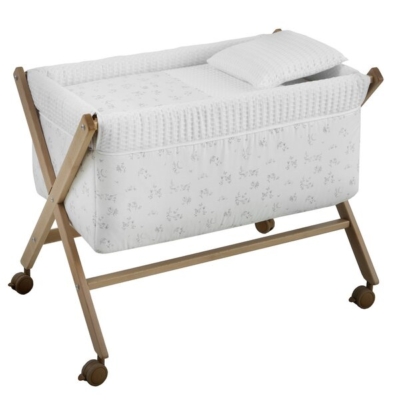 Minicuna de madera natural Merlo crudo