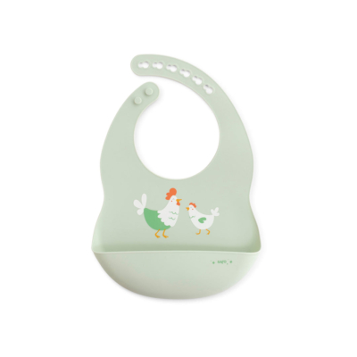 Babero de silicona Funny Farm