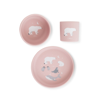 Set de alimentación 3 piezas print Polaris Rosa